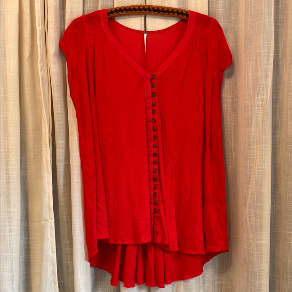 Free People Button-Front Flowy Women's Top